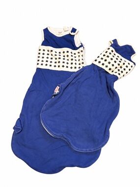 Nanit Blue & White Geometric Sleep Sack Bundle 3-6 & 6-12M